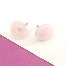 Load image into Gallery viewer, Light Pink Marbled Retro Button Stud Earrings