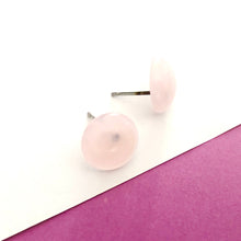 Load image into Gallery viewer, Light Pink Marbled Retro Button Stud Earrings