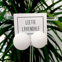 Load image into Gallery viewer, White Vortex Retro Button Stud Earrings