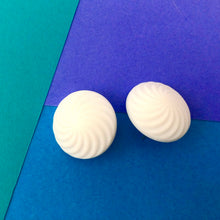 Load image into Gallery viewer, White Vortex Retro Button Stud Earrings