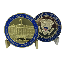 Load image into Gallery viewer, EL7-01 40th President Ronald Reagan Challenge Coin White House POTUS coin