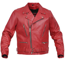Load image into Gallery viewer, Crimson Firebrand Men’s Faux Leather Motorcycle Jacket