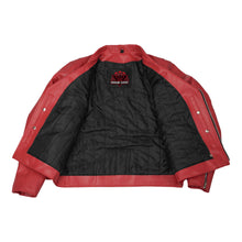 Load image into Gallery viewer, Crimson Firebrand Men’s Faux Leather Motorcycle Jacket
