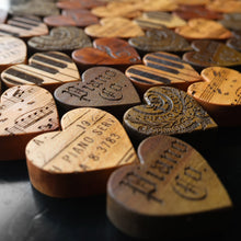 Load image into Gallery viewer, Engraved Piano Wood Hearts