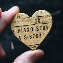 Load image into Gallery viewer, Engraved Piano Wood Hearts
