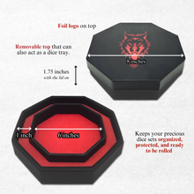Load image into Gallery viewer, Red Fenrir Tray of Holding™ Dice Tray by Norse Foundry