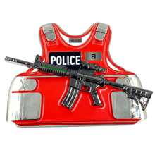 Load image into Gallery viewer, DL10-15 Firearms Instructor Thin Green Line M4 Body Armor 3D self standing Challenge Coin CBP Border Patrol Agent Deputy Sheriff Marines Army