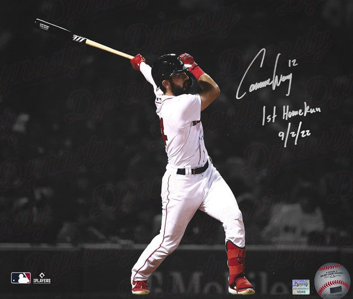 Connor Wong Boston Red Sox Autographed 16x20 Spotlight Photo Inscr. 1st Home Run with Date - Silver