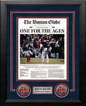 Load image into Gallery viewer, Boston Red Sox 2018 World Series Champions Framed Boston Globe Photo