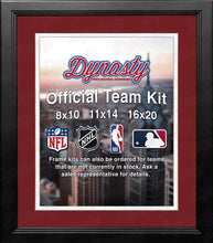 Load image into Gallery viewer, NHL Hockey Photo Picture Frame Kit - Carolina Hurricanes (Red Matting, White Trim)