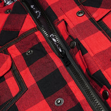 Load image into Gallery viewer, Scarlet Fury Black and Red Flannel Textile Vest