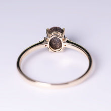 Load image into Gallery viewer, Red Colored Boulder Opal Diamond Engagement Ring 14K Yellow Gold