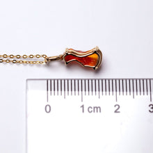 Load image into Gallery viewer, Stunning Red Fire Opal Diamond Pink Sapphire Necklace 18K Yellow Gold