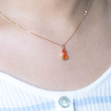 Load image into Gallery viewer, Stunning Red Fire Opal Diamond Pink Sapphire Necklace 18K Yellow Gold