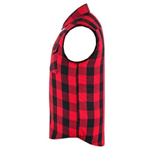 Load image into Gallery viewer, Red Rider Men's Sleeveless Red and Black Flannel Shirt