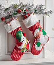 Load image into Gallery viewer, 19&quot; Retro Christmas Stocking SANTA