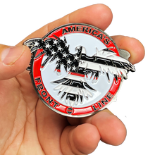 Load image into Gallery viewer, L-19 Thin Red Line Flag and Eagle Fire Fighter Challenge Coin Fire Department Fire House Firefighter