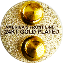 Load image into Gallery viewer, CL4-02 Registered Nurse 24 KT Gold plated Cloisonné RN pin nursing school graduation gift with dual pin posts and deluxe safety locking clasps