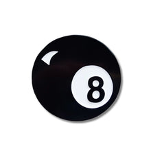Load image into Gallery viewer, Retro 8 Ball Pin 1.4" Stylish Metal Alloy Brooch | Billiards Ball in Black and White