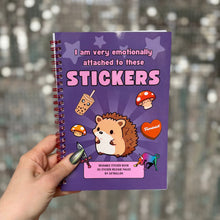 Load image into Gallery viewer, Reusable Sticker Storage Book | I Am Very Emotionally Attached to These Stickers | 50 Blank Pages Silicone Coated Release Paper Album