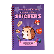 Load image into Gallery viewer, Reusable Sticker Storage Book | I Am Very Emotionally Attached to These Stickers | 50 Blank Pages Silicone Coated Release Paper Album