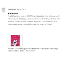 Load image into Gallery viewer, Reusable Sticker Storage Book | The Sticker Museum | 50 Blank Pages Silicone Coated Release Paper Album