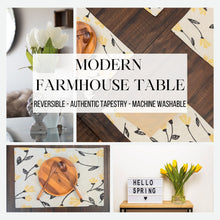Load image into Gallery viewer, DaDa Bedding Set of 4-Pieces Sunshine Yellow Fleur Spring Tapestry Dining Table Placemats 13” x 19” (18112)