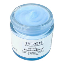 Load image into Gallery viewer, REVITALIZING EYE GEL w CAFFEINE, HYALURONIC ACID AND SHEA EXTRACT Net. Wt. 1oz.