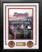 Load image into Gallery viewer, NBA Basketball Photo Picture Frame Kit - Houston Rockets (White Matting, Red Trim)