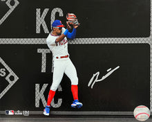 Load image into Gallery viewer, Johan Rojas Double Play Catch Philadelphia Phillies Autographed 8&quot; x 10&quot; Spotlight Baseball Photo