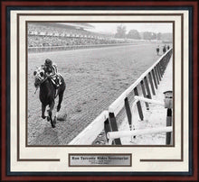 Load image into Gallery viewer, Ron Turcotte Riding Secretariat at the 1973 Belmont Stakes Framed Horse Racing Photo