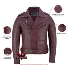 Load image into Gallery viewer, Rose Glow Women's Oxblood Fashion Leather Jacket