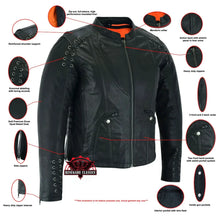 Load image into Gallery viewer, Women's Stylish Jacket with Grommet and Lacing Accents