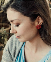 Load image into Gallery viewer, Rose Stud Earrings