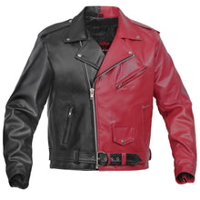 Load image into Gallery viewer, Void Ember Men’s Faux Leather Motorcycle Jacke