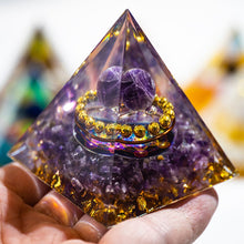 Load image into Gallery viewer, Sacred Energy Crystal Ball Pyramid