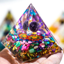 Load image into Gallery viewer, Sacred Energy Crystal Ball Pyramid