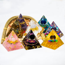 Load image into Gallery viewer, Sacred Energy Crystal Ball Pyramid