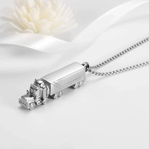 18 Wheeler Semi Truck Urn Necklace