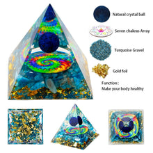 Load image into Gallery viewer, Sacred Energy Crystal Ball Pyramid