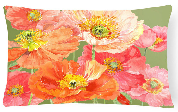 Poppies by Anne Searle Fabric Decorative Pillow SASE664CPW1216