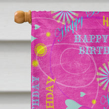Load image into Gallery viewer, Happy Birthday Pink Flag Canvas House Size
