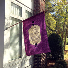 Load image into Gallery viewer, Goulish Menu including Eye Screen  Snake soup Halloween Flag Canvas House Size