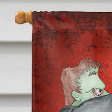 Load image into Gallery viewer, Little House of Horrors with Frankenstein Halloween Flag Canvas House Size