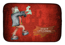 Load image into Gallery viewer, Little House of Horrors with Frankenstein Halloween Dish Drying Mat – Absorbent, Artistic Kitchen Essentials SB3007DDM