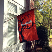 Load image into Gallery viewer, Welcome to Spooksville Halloween Flag Canvas House Size