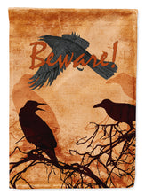 Load image into Gallery viewer, Beware of the Black Crows Halloween Flag Canvas House Size