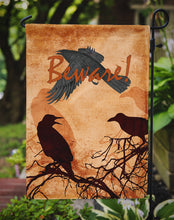 Load image into Gallery viewer, Beware of the Black Crows Halloween Garden Flag – Decorative Outdoor Yard Flag
