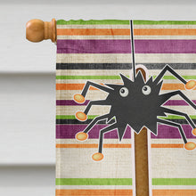 Load image into Gallery viewer, Witch Costume and Broom on Stripes Halloween Flag Canvas House Size