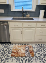 Load image into Gallery viewer, Creepy, Haunted and Frightful with skulls Halloween Machine Washable Memory Foam Mat SB3012RUG